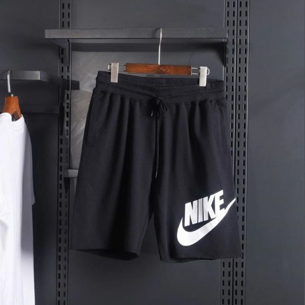

fashion brand jogger clothing side stripe drawstring brand cotton terry sports shorts loose five pants large size basketballh4nm, Black