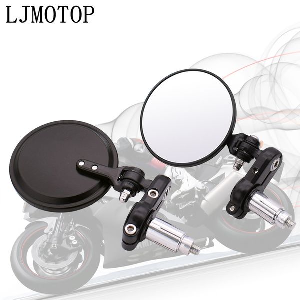 

universal motorcycle mirrors 3 inch round folding bar end side mirror for yamaha yz250fx yz450fx wr450f wr250r wr250x wr450