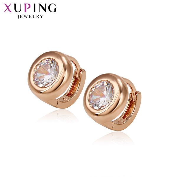 

xuping fashion luxury hoop earrings new arrival exquisite rose gold color plated for children vintage charms style s138.3-24482, Golden;silver
