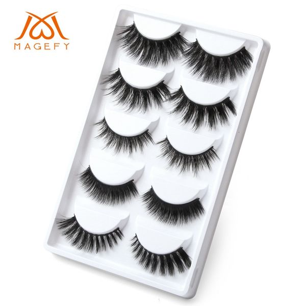 

5 pairs/set mixed style false eyelashes 3d natural long handmade fake lashes eye makeup nude lashes extension