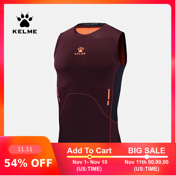 

kelme men's slimming body shaper belly fatty thermal breathable underclothes men vest corset compression quick-dry 3881103, Black;blue