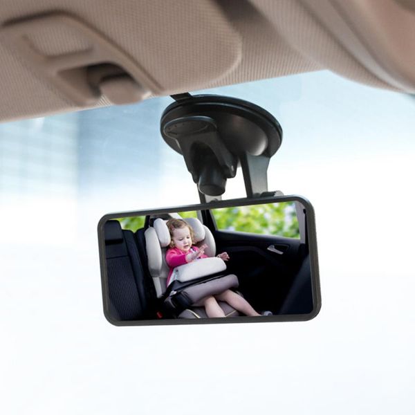 

abs car back seat baby mirror car seat format mirrors blind spot mirror for parking auxiliary rearview (black)