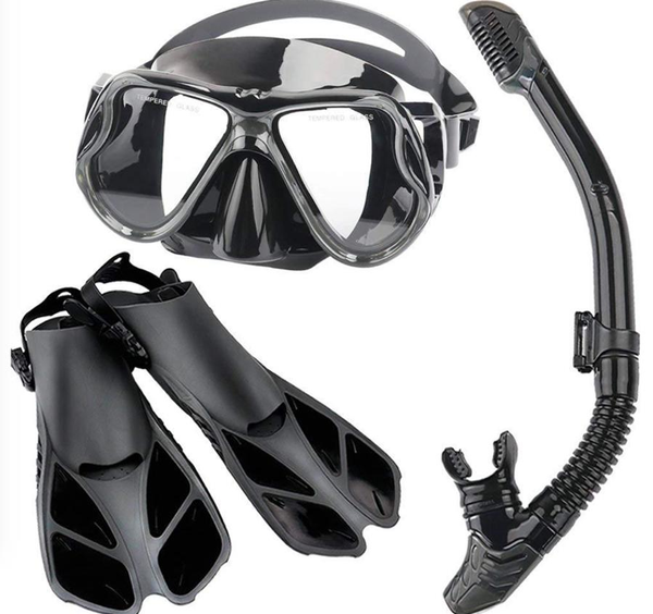 

diving masks snorkeling suit mirror fins mask full dry snorkel three-piece equipment