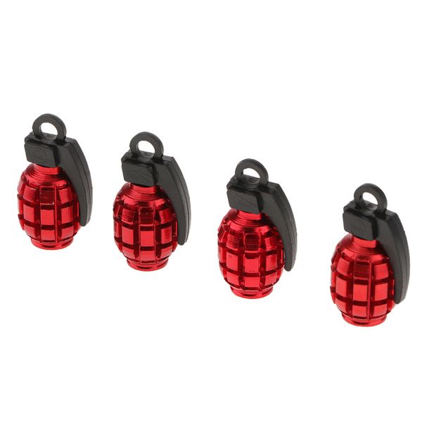

4pcs wheel tire valve stems air dust cover caps hand grenade shaped