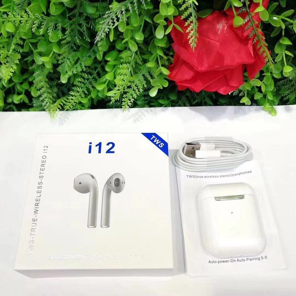 

Earphone for i12 airpod bluetooth wirele earphone white with retail box