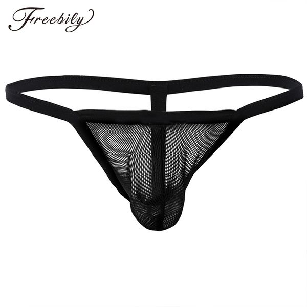 

men's swimwear men lingerie panties see-through g-string bikini thong briefs swimsuit with bulge pouch underpants male underwear