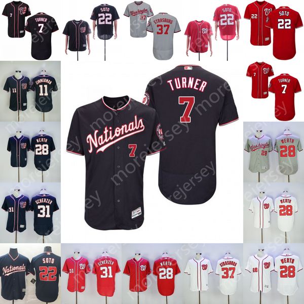 

washington jersey trea turner juan soto kurt suzuki max scherzer stephen strasburg all stitched and embroidery button down size m-3xl, Blue;black