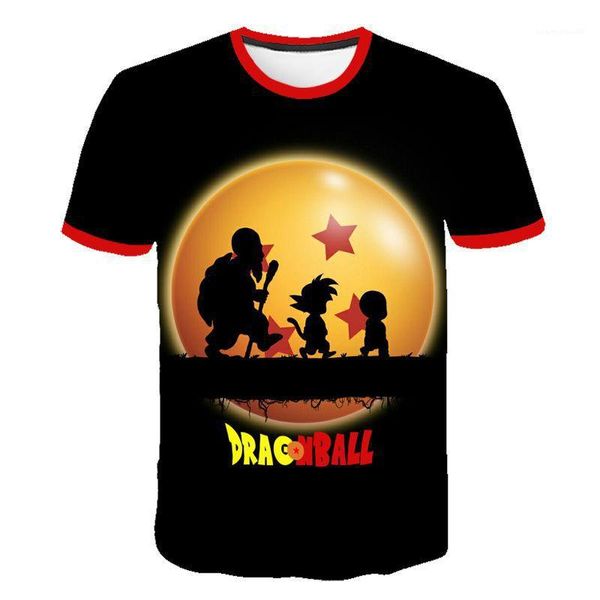 

мода стиль мультфильм повседневная одежда dragon ball мужские летние дизайнерские футболки круглый вырез с коротким рукавом цветочный принт, White;black