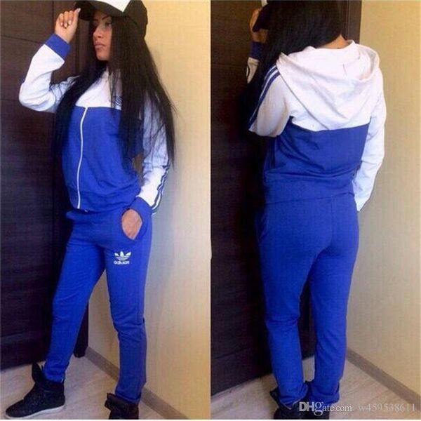 

2019 new sporty suit women's sporty suit hoodie sweatshirt + jogging pants femme marque survetement sportswear two-piece suit