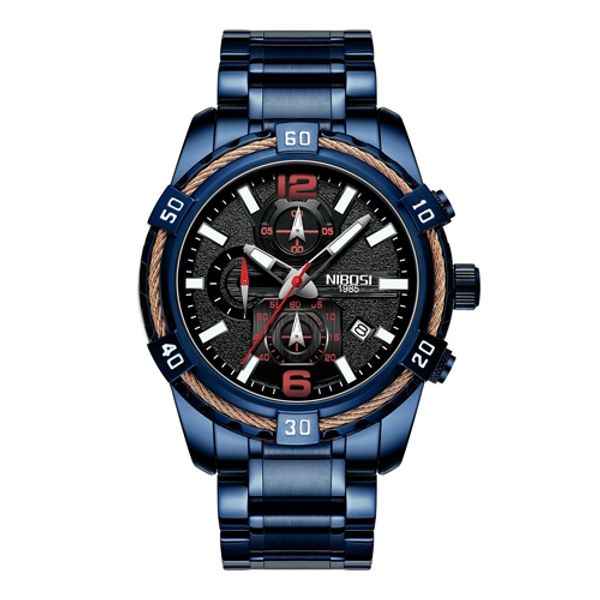 2021 NIBOSI Mens Watches Top Brand Luxury Quartz Watch Men Calendar Military Big Dial Sport Watch Wrist Watch Relogio Masculino