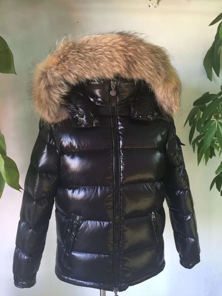 

raccoon fur down coat zipper black winter british style men down jacket hooded coat classic keep warm thick parka s-xxl maya001