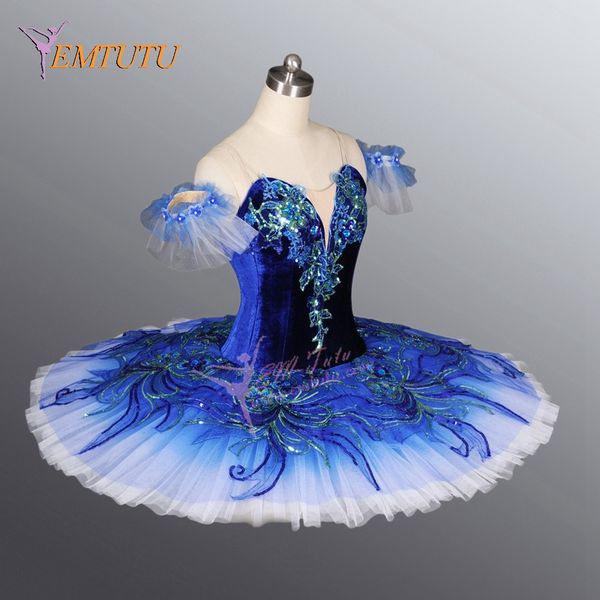 

blue bird tutu professional ballet tutus blue yagp pancake tutu dress girls classical ballet stage costume for women, Black;red