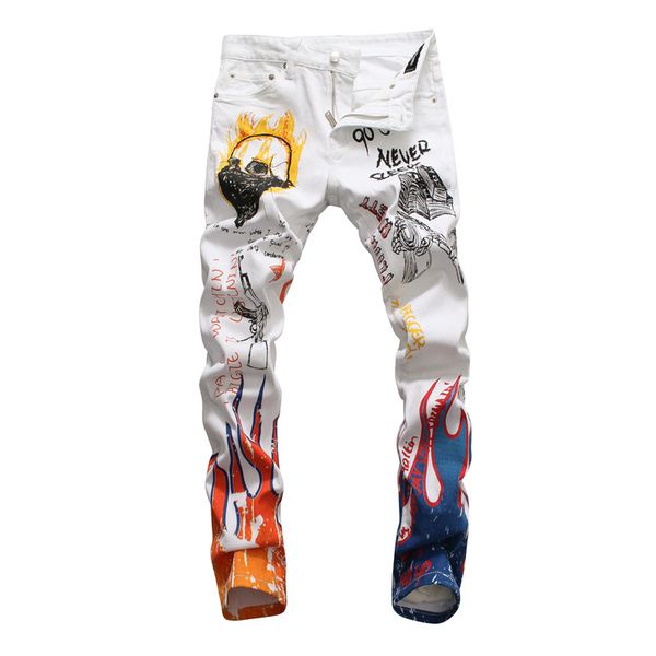 

2020 designer jeans skinny ripped destroyed stretch slim fit hop pants with holes for men fashion designer hip hop mens jeans, Blue