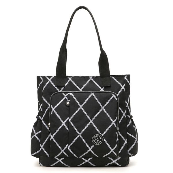 

women high-grade nylon handbag casual large shoulder bag fashion high capacity tote brand design waterproof big bag handle