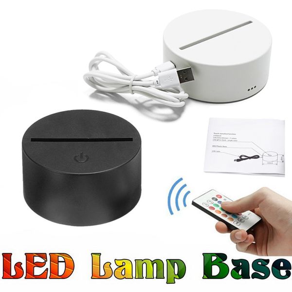 

3d led lights 7 color touch switch led lamp base for 3d illusion lamp 4mm acrylic light panel 2a battery or usb