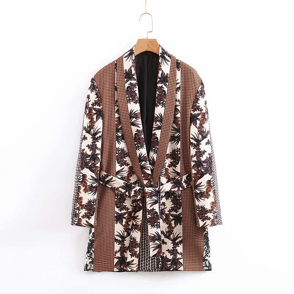 

new arrival xl68-2146 european and american fashion belt cardigan jacket, Black;brown