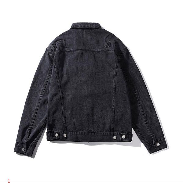 

men and women denim jacket fashion couple jackets solid color brand denim jacket with letter printed clothing size m-2xl clothes #py1, Black;brown