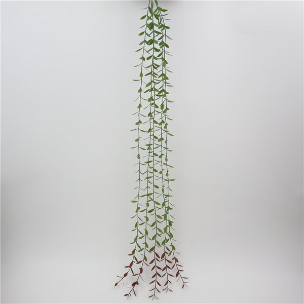 

classic fake leaves party green home garden artificial willow rattan 2017 simulation plant decor wall hanging plastic