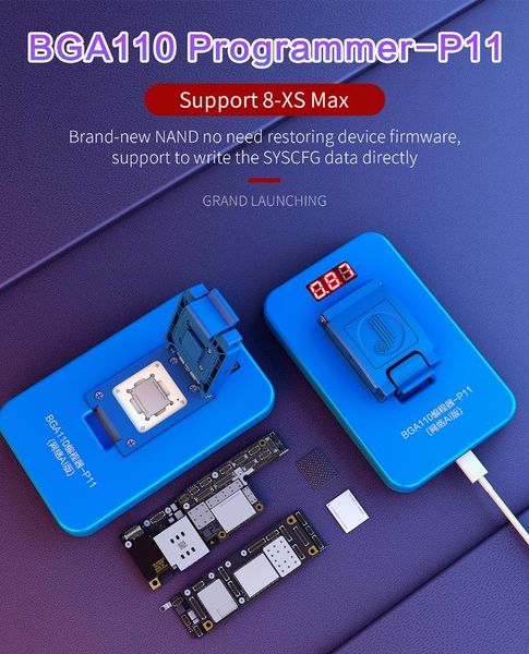 

jc pro1000s jc p11f bga110 programmer for 8/8p/x/xr/xs/xs max 11 pro max nand flash serial read write error repair tool