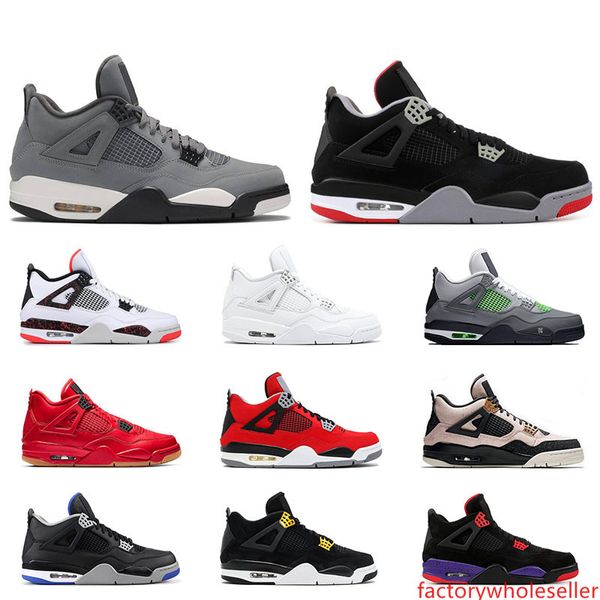 

with mens 4s basketball shoes 4 cool grey bred black cat white cement punch singles day men athletic sports sneakers