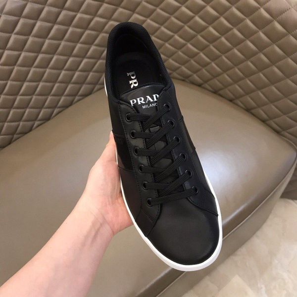 

2020 italian new men's black and white casual shoes british men's luxury fashion casual shoes zapatos 38-45, Black;red