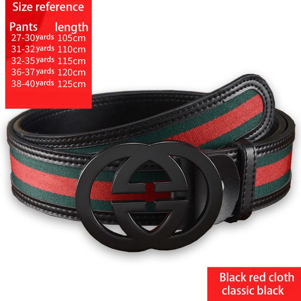 

105cm-125cm fashion red belt smooth buckle wild casual red green cloth letter buckle men and women jeans metal buckle