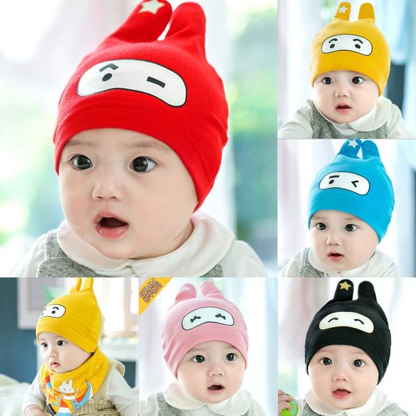 

princess mother newborn 's fetal baby tire sleeping cap bunny head cap autumn baby's hat cotton baby, Yellow