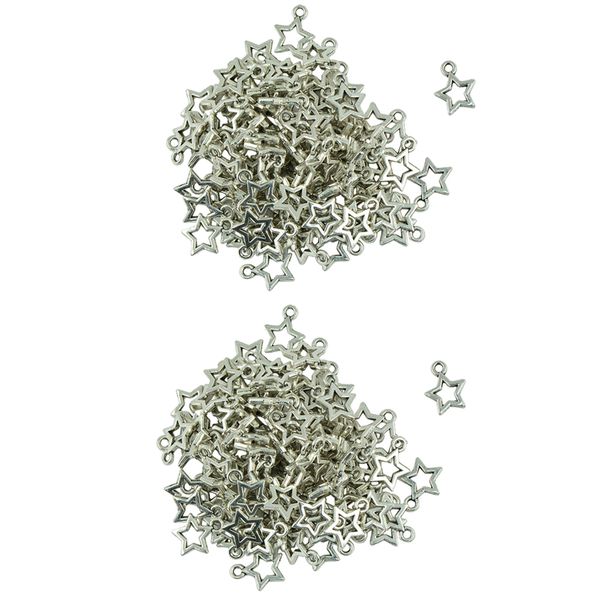 

200 pieces diy charm pendant star-shaped embellishment for crafts, Black