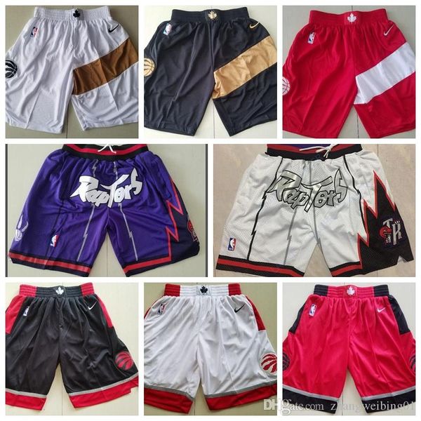 

men's toronto raptors shorts white red black icon city version swingman basketball nba shorts