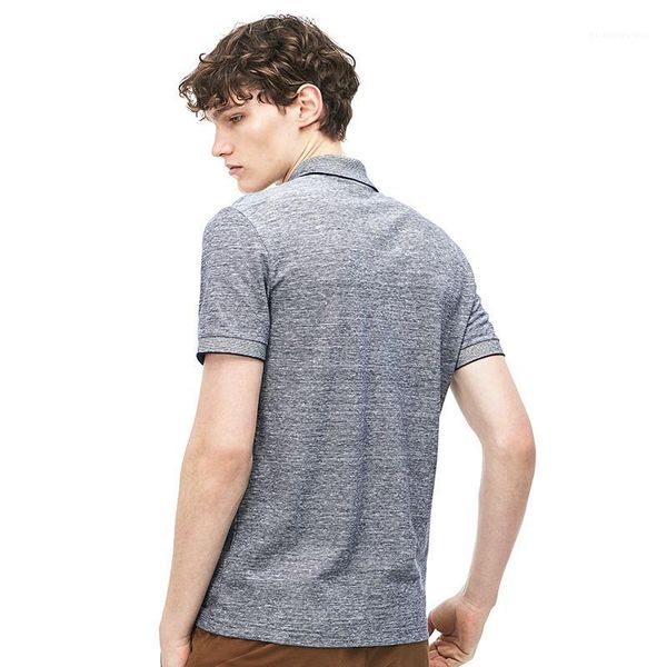 

short sleeve mens tees casual loose mens fashion crocodile solid mens polos summer lapel neck, White;black