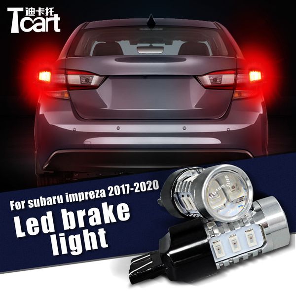 

tcart car led brake lights 7443 5730 15smd for impreza 2017 2018 2019 2020 accessories