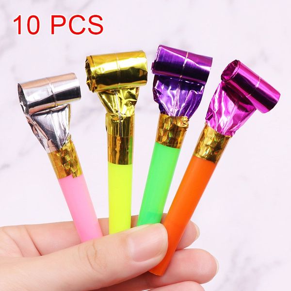 

new sale 10 pcs/set funny blowouts whistles birthday party blow outs wedding celebration noice maker kid toys other event party supplies