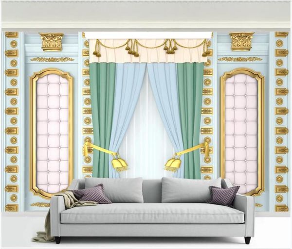 

custom p 3d wallpaper european soft pack golden carving background bedroom home decor 3d wall murals wallpaper for walls 3 d