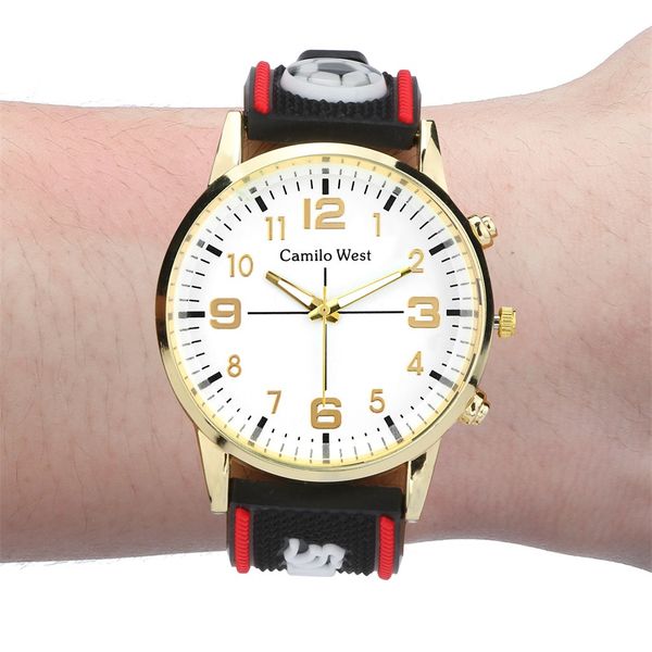 

fashion outdoor sports watch silicone strap precision scale dial men's watch minimalist luxury sport quartz brand man watches, Slivery;brown