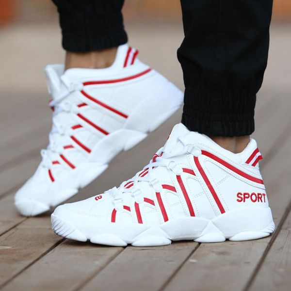 

men running shoes white black stripe fashion men trainer breathable white red split outdoor sport sneaker size 40-44 -04