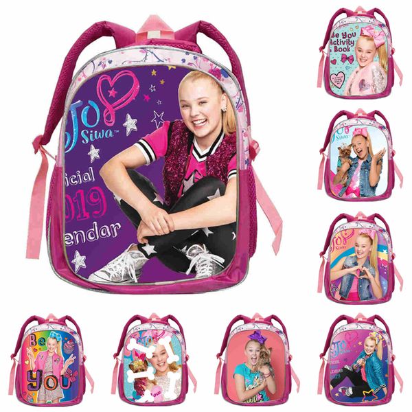 

14 inch kids jojo backpack 17 styles children outdoor travel bag printing backpack school bags teenagers shoulder student bags dhl jy542