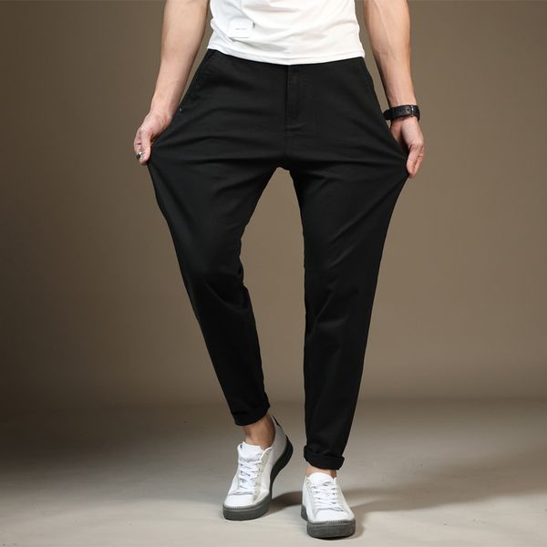 

cotton casual pants for men, Black