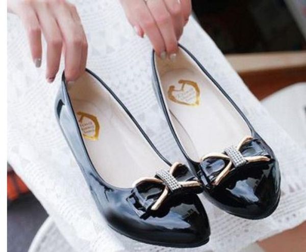 

women's shoes in spring and autumn high coarse heel round head bowknot@2063, Black