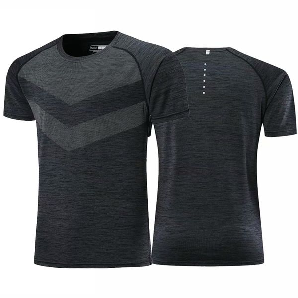 

2019 men sport running fitness shirt quick dry slim gym shirts workout compression bodybuilding training shirt basketball jersey, Black;red
