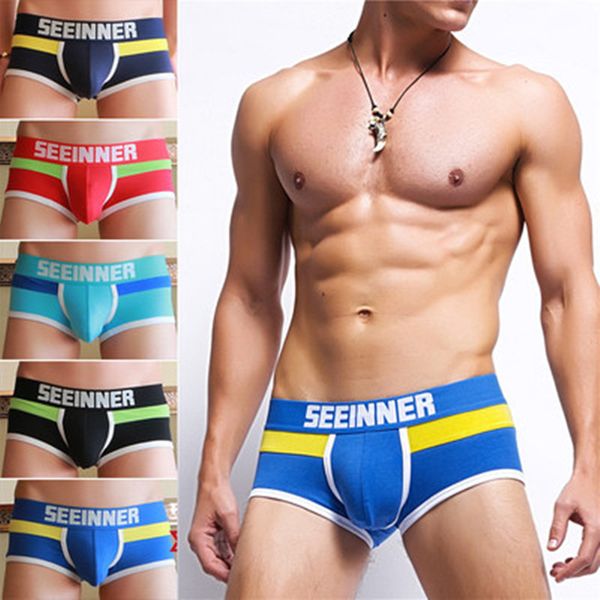 

low waist men 's fashion underwear cotton tight briefs gay pouch male sleepwear shorts pant underpants calzoncillos, Black;white