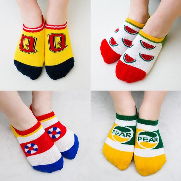 

children boat socks breathable invisible sock baby socks 1-12 year kid socks 5 pairs per lot kids boys girls sock, Pink;yellow