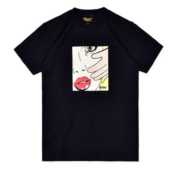 

drew house ss20 new arrival clothing men's t-shirts print tees short sleeve s-xl 807, White;black