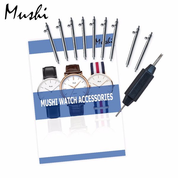 

wholesale quick release spring bars 304 stainless steel watcha spring pins 10pcs 18mm 20mm 22mm (1.5mm diameter, Black;brown