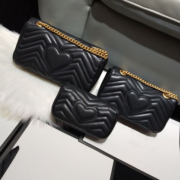 

2020 women marmont bag luxury handbags designer handbags soft genuine leather shoulder bags ladies heart v wave pattern crossbody bags