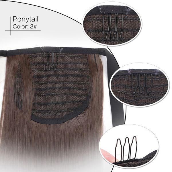 Neitsi Straight Long Clip In Hair Tail False Hair Ponytail