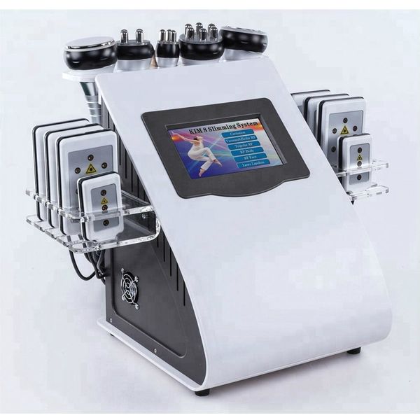 

new 8 pads rf vacuum cavitation lipo 6 in 1 laser 40k slimming fat reduce system machine for home use