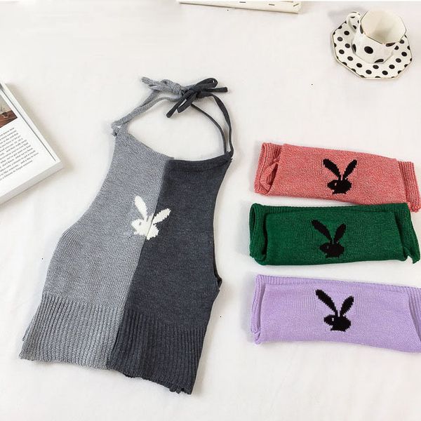 

tank woman tanks elastic crop women summer knitted tank women tee shirt camis cartoon halter 2019, White