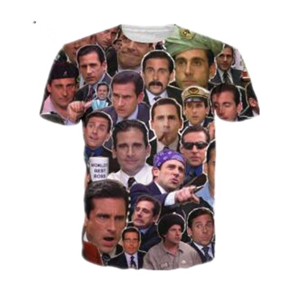 

Новейшая мода Майкл Скотт Папарацци Harajuku Футболка с 3D-принтом Женщины / Мужчины с