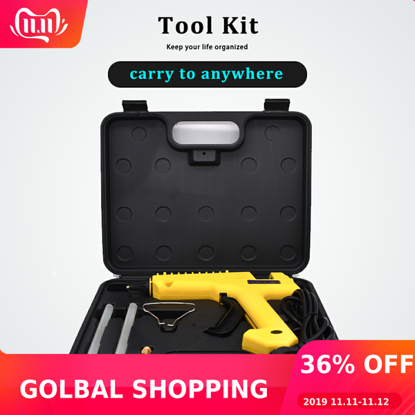

250w professional melt glue gun with tool kit pure copper nozzle adjustable temperature high power use 11mm glue stick