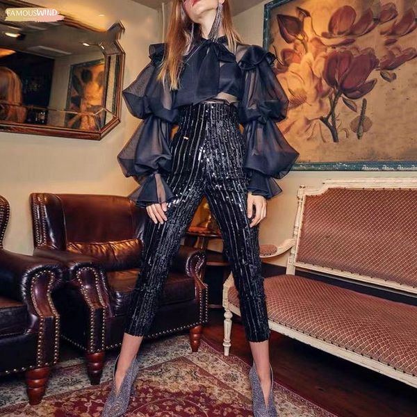 

spring leopard print shirt blouse women bowknot lace puff long sleeve chiffon female 2019 vintage fashion, White